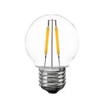 Dual Filament Warm White LED Medium Base G50 Plastic Globe Bulbs - 25pk