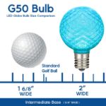 Modern Multi Color Diamond Faceted LED G50 Globe Bulbs - 25pk