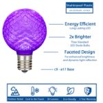 Modern Multi Color Diamond Faceted LED G50 Globe Bulbs - 25pk