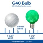 Multi Color Diamond Faceted LED G40 Globe Bulbs - 25pk