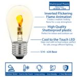 5 Pack LED Flicker Flame S14 LED Plastic Medium Base e26 Bulbs