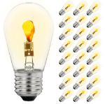 LED Flicker Flame S14 LED Plastic Medium Base e26 Bulbs  - 25pk