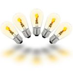5 Pack LED Flicker Flame S14 LED Plastic Medium Base e26 Bulbs