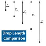 6" Medium Base (E26) Socket Extender  (Drop)– Black