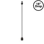 18" Medium Base (E26) Socket Extender (Drop)– Black