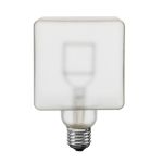 LED Square Frosted Warm White Medium Base Glass Filament Bulb - 1pk
