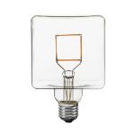 LED Square Warm White Medium Base Glass Filament Bulb - 1pk