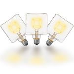 LED Square Warm White Medium Base Glass Filament Bulb - 1pk