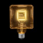 LED Square Warm White Medium Base Glass Filament Bulb - 1pk