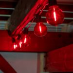 Red LED G50 Plastic Filament LED Globe Bulbs - 25pk