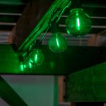 Green LED G50 Plastic Filament LED Globe Bulbs - 25pk