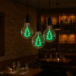 LED Christmas Tree Decorative Filament G80 Medium Base Glass Bulb  - 1pk