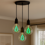 LED Christmas Tree Decorative Filament G80 Medium Base Glass Bulb  - 1pk