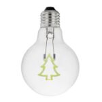 LED Christmas Tree Decorative Filament G80 Medium Base Glass Bulb  - 1pk