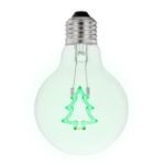LED Christmas Tree Decorative Filament G80 Medium Base Glass Bulb  - 1pk