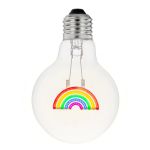 LED Rainbow Decorative Filament G80 Medium Base Glass Bulb  - 1pk