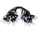 48' RGBWW 24 LED S14 Patio Light String 24" Spacing w/Remote - Black Wire