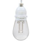 24' RGBWW 12 LED S14 Patio Light String 24" Spacing w/Remote - White Wire