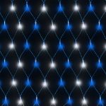 USA Flag LED Net Lights 84"x 42" Transparent Wire