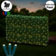 Solar LED Warm White Net Lights 9.8' x 6.6' Green Wire