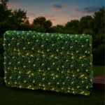Solar LED Warm White Net Lights 9.8' x 6.6' Green Wire