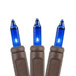 Non Connectable Blue Brown Wire Mini Lights 20 Light 8.5'
