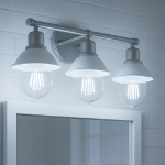LED G95 Globe Pure White Medium Base Glass Filament Bulb - 4pk