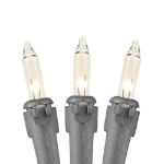 Clear Christmas Brown Wire Mini Lights 100 Light 34 Feet Long