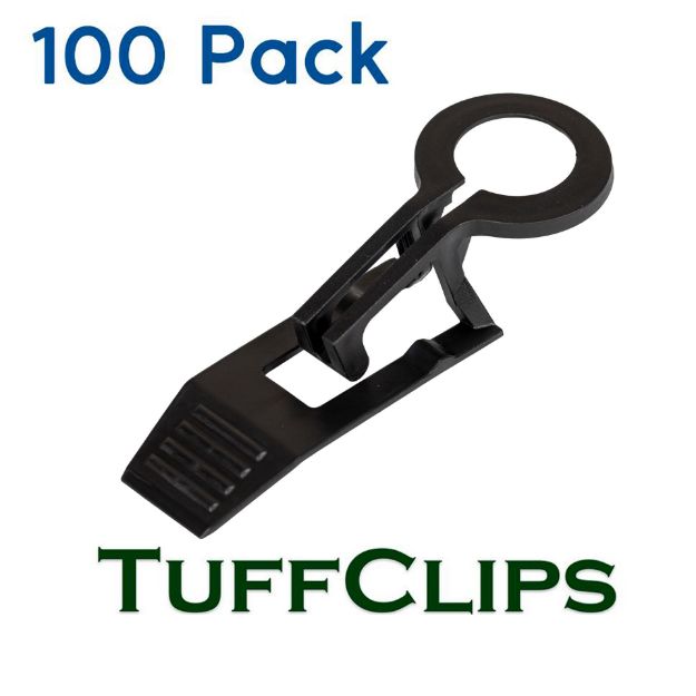 100 Pack of C9 TUFFCLIPS WEDGE CLIP - BLACK