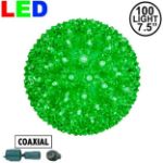 Coaxial 100 Green LED 7.5" Sphere