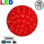 Coaxial 100 Red LED 7.5" Sphere