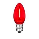 Red C7 LED Plastic Filament Replacement Bulbs 25 Pack