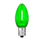 Green C7 LED Plastic Filament Replacement Bulbs 25 Pack