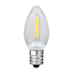 Pure White C7 LED Plastic Filament Replacement Bulbs 25 Pack