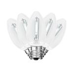 Pure White C7 LED Plastic Filament Replacement Bulbs 25 Pack