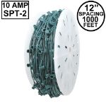 Novelty Lights C9 1000' Spool 12" Spacing 10 Amp Green Wire
