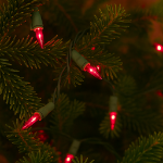 Pink 50 Light 11' Long Green Wire Christmas Mini Lights