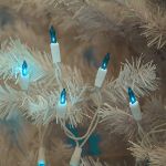 Teal 50 Light 11' Long White Wire Christmas Mini Lights
