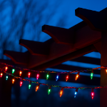 Multi Colored Christmas Mini Lights 50 Light on Black Wire 11 Feet Long