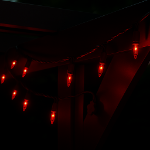 Red Christmas Mini Lights 50 Light on Black Wire 11 Feet Long