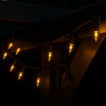 Yellow Christmas Mini Lights 50 Light on Black Wire 11 Feet Long