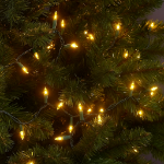 Yellow 50 Light 11' Long Green Wire Christmas Mini Lights