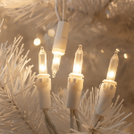 Frosted Christmas Mini Lights 100 Light 50 Feet Long on White Wire