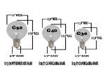 25' Black Commercial Grade Stringer 25 Candelabra (e12) Base Sockets