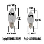 330' Black Commercial Grade Stringer on Candelabra (e12) Base Sockets