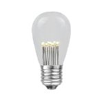50 LED S14 Warm White Commercial Grade Suspended Light String Set on 100' of Black Wire