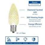 C9 Decorate Like a Pro® Kit - 100' LED Diamond Faceted Multi Color White Wire w/12" Bulb Spacing
