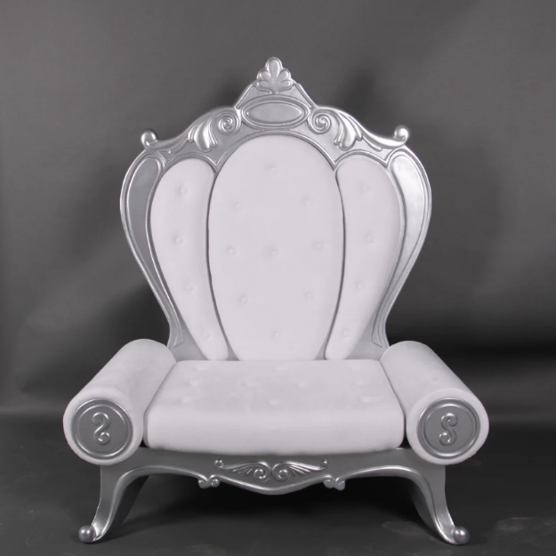Deluxe Silver and White Throne
