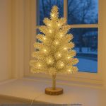 10 Light Warm White LED Mini Lights White Wire