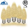 PeakPro Warm White C9 LED Replacement Bulbs 25 Pack 
